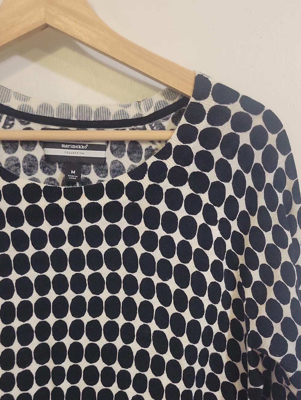Marimekko Black and White Dot Print Top